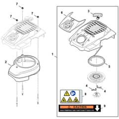 Stihl EVC 200.4 (EVC200-0012) - Starting System, Fan Housing - Parts Diagram