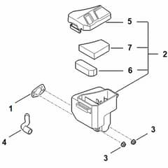 Stihl EVC 205.0 (EVC205-0001) - Air Filter - Parts Diagram
