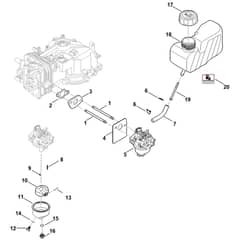 Stihl EVC 205.0 (EVC205-0001) - Fuel System - Parts Diagram