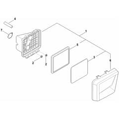 Stihl EVC 300.1 E (EVC300-0004) - Air Filter - Parts Diagram