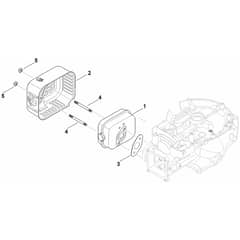 Stihl EVC 300.1 E (EVC300-0004) - Muffler - Parts Diagram