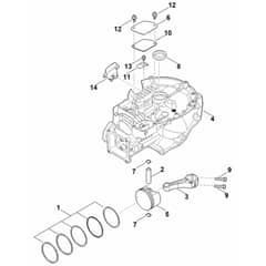 Stihl EVC 300.1 (EVC300-0003) - Crankcase, Piston, Connecting Rod - Parts Diagram