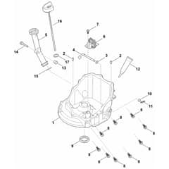 Stihl EVC 300.1 (EVC300-0003) - Governor Gear, Oil Pan - Parts Diagram