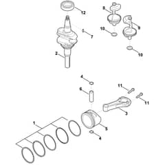 Stihl EVC 4000.1 (EVC4000-0002) - Crankshaft, Piston - Parts Diagram