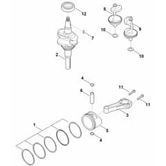 Stihl EVC 4000.1 (EVC4000-0003) - Crankshaft, Piston - Parts Diagram