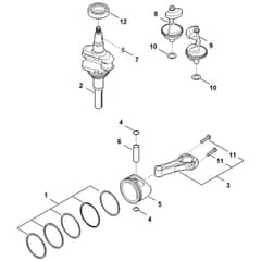 Stihl EVC 4000.2 (EVC4000-0004) - Crankshaft, Piston - Parts Diagram