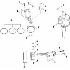 Stihl EVC 7000.0 (EVC7000-0001) - Crankshaft, Piston - Parts Diagram
