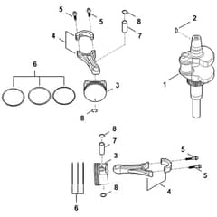 Stihl EVC 7000.0 (EVC7000-0002) - Crankshaft, Piston - Parts Diagram