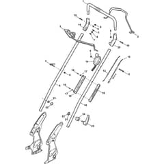 EXCEL 50 S4Q INOX B - 2012-2013 - 290517021/S12 - Stiga Rotary Mower Handle Upper Part Diagram