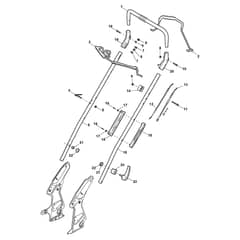 EXCEL 50 SQ H - 2010 - 290506031/S10 - Stiga Rotary Mower Handle Upper Part Diagram