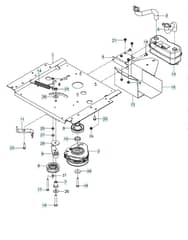 Husqvarna Ez 4824 Ca - Engine Mounting With Guards & Muffler