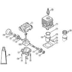 Genuine Stihl FC55 / A - Crankcase, Cylinder