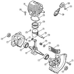 Genuine Stihl FC72 / A - Crankcase, Cylinder
