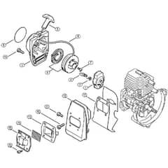 Genuine Stihl FC72 / B - Rewind starter, Muffler