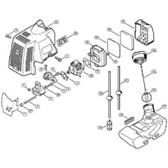 Genuine Stihl FC72 / D - Air filter, Fuel tank
