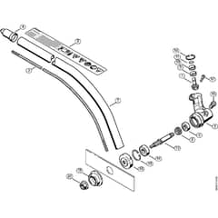 Genuine Stihl FC90 Z / L - FC 90: Drive tube assembly, Gear head (50.2014)