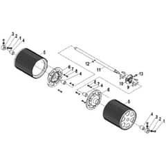 Cobra FORTIS17B - Cylinder Lawn Mower Apr 2023 Drive Roller Assy Diagram