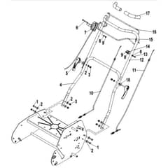 Cobra FORTIS17B - Cylinder Lawn Mower Apr 2023 Handle & Frame Assy Diagram