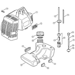 Genuine Stihl FR125 SEA / J - FR 125: Cover, Fuel tank