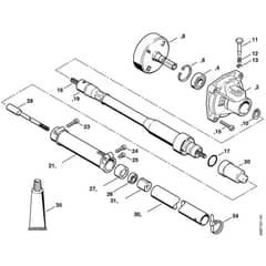 Stihl FR135 - Clutch Housing, Flexible Shaft - Parts Diagram