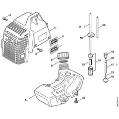 Stihl FR135 - Cover, Fuel Tank - Parts Diagram
