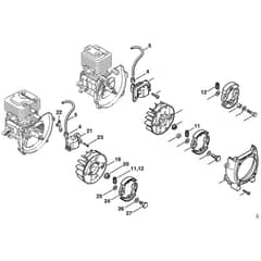 Stihl FR145 - Ignition System, Clutch - Parts Diagram