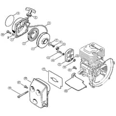 Genuine Stihl FR145 SEA / F - FR 145: Rewind starter, Muffler