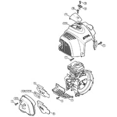 Genuine Stihl FR460 TC-E / D - Muffler, Shroud