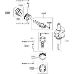 Countax Fr541V - 02 Piston Crankshaft