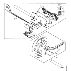 Stihl FR 460.0 TC-EFM - Control Handle Fr 460 Electric Starter - Parts Diagram