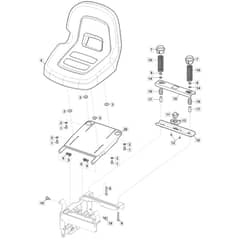 Freedom 28e - 2022 - 2T0250483/M22 - Mountfield Ride On Mower Seat Diagram