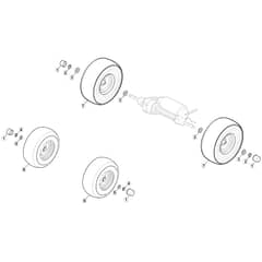 Freedom 28e - 2022 - 2T0250483/M22T - Mountfield Ride On Mower Wheels Diagram