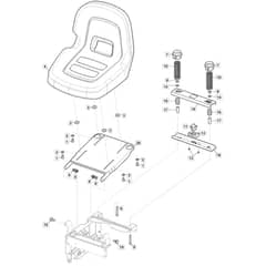 Freedom 28e - 2022 - 2T0250483/M22W - Mountfield Ride On Mower Seat Diagram