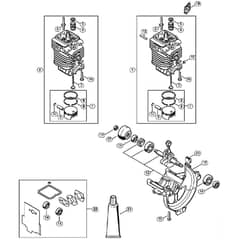 Genuine Stihl FS100 / A - Cylinder, Engine Pan