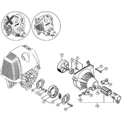 Genuine Stihl FS100 / F - Clutch, Fan Housing