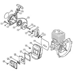Genuine Stihl FS108 / B - Rewind Starter, Muffler