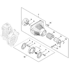 Stihl FS131.0 R - Clutch, Fan Housing - Parts Diagram