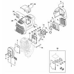 Stihl FS131.0 R - Muffler, Air Filter - Parts Diagram