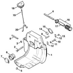 Genuine Stihl FS220 / Tank housing