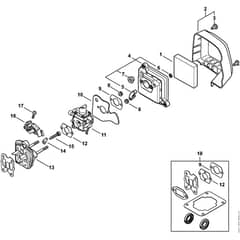 Stihl FS235.0 R - Air Filter, Spacer Flange - Parts Diagram