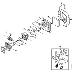 Stihl FS235 - Air Filter, Spacer Flange - Parts Diagram