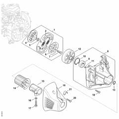 Stihl FS240.0 R - Clutch, Clutch Housing - Parts Diagram