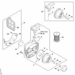 Stihl FS240.0 R - Rewind Starter - Parts Diagram