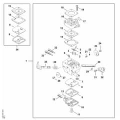 Stihl FS250.0 R - Carburetor 4134-22 - Parts Diagram