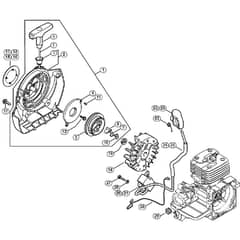 Genuine Stihl FS250 R / E - Rewind Starter, Ignition System