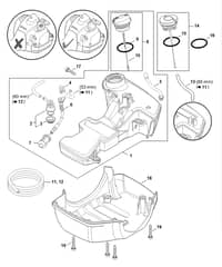 Genuine Stihl FS260 C-E / D - Fuel Tank