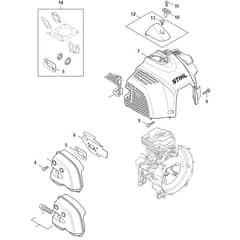 Stihl FS261 C-E - Muffler, Shroud - Parts Diagram