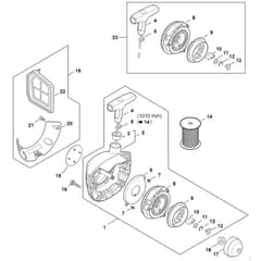 Stihl FS261 C-E - Rewind Starter Ergostart-Easy2Start - Parts Diagram