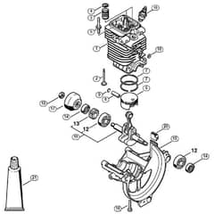 Genuine Stihl FS310 / A - Cylinder, Engine pan