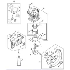 Stihl FS361.0 C-EM - Crankcase, Cylinder - Parts Diagram